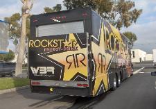 rv wrap, concept hauler wrap, hospitality wrap, motorhome wrap, wbr wrap, rockstar wrap, rockstar energy drink wrap, tour bus wrap